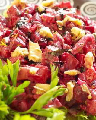 Винегрет с морской капустой и рыбой