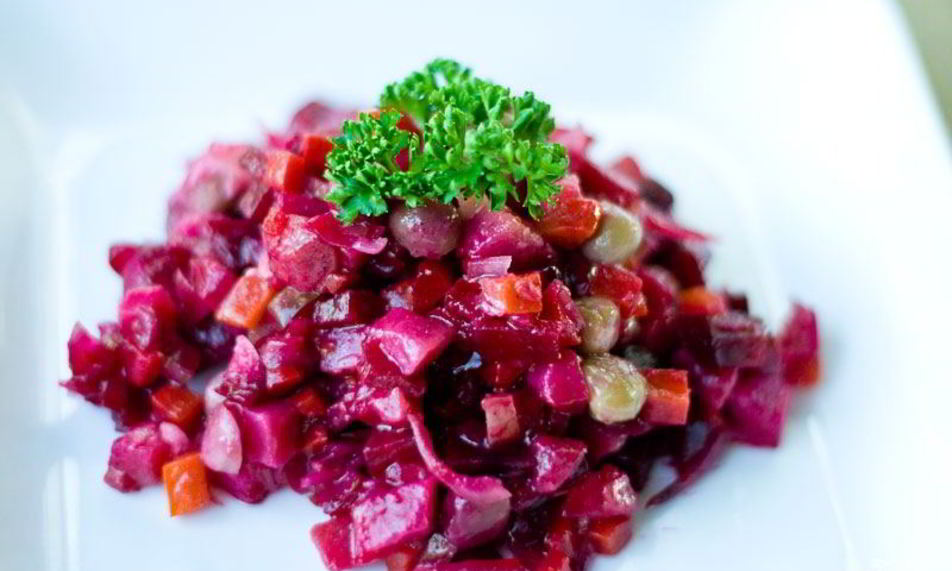 Рецепт винегрета с опятами