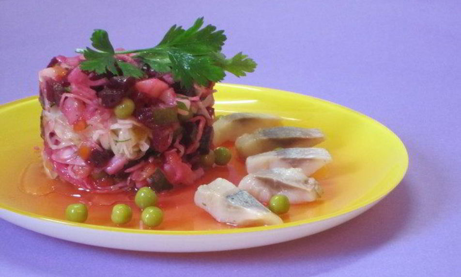 Рецепт винегрета с сельдью