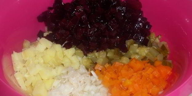 винегрет с тунцом