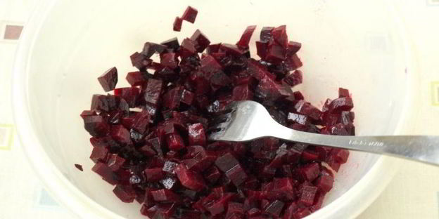 винегрет с яблоками и отварной фасолью