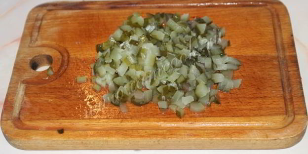 винегрет с зеленым горошком