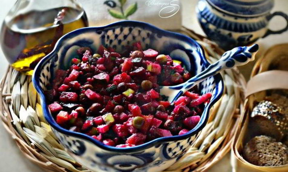 Рецепт винегрета со слабосоленым лососем