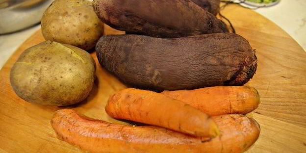 винегрет со слабосоленым лососем