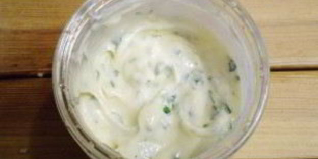 домашний майонез на курином яйце с чесноком и зеленью