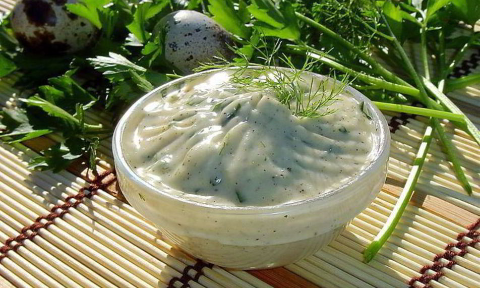 Рецепт майонеза на перепелиных яйцах с зеленью