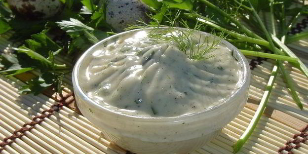 майонез на перепелиных яйцах с зеленью