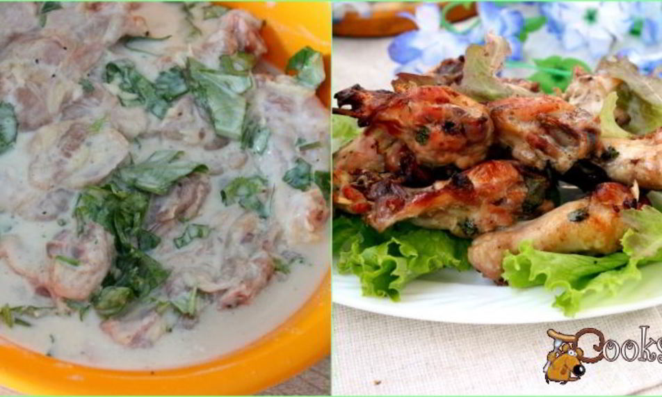 Рецепт маринада для курицы на кефире с чесноком и травами