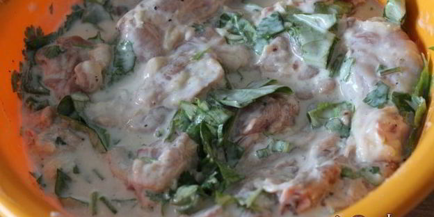 маринад для курицы на кефире с чесноком и травами
