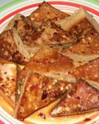 Тофу в апельсиново-имбирном маринаде