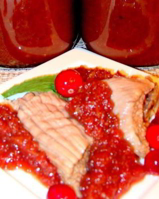 Сливово-яблочный острый соус к мясу