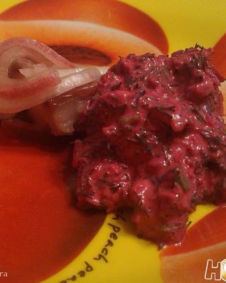 Соус Дзадзики из свеклы