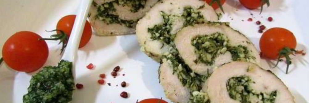 Индейка с соусом Песто