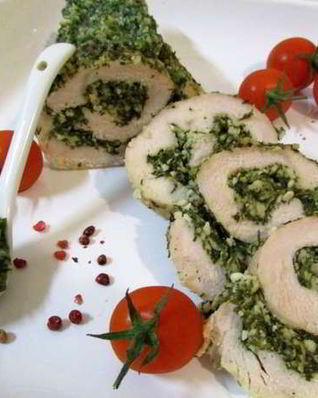 Индейка с соусом Песто