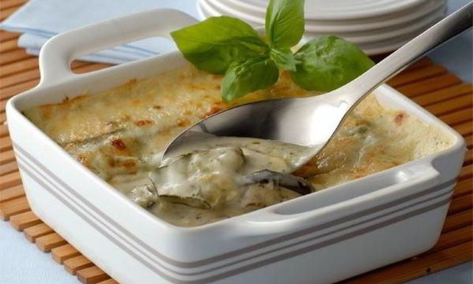 Рецепт лазаний из кабачков и баклажан с соусом песто