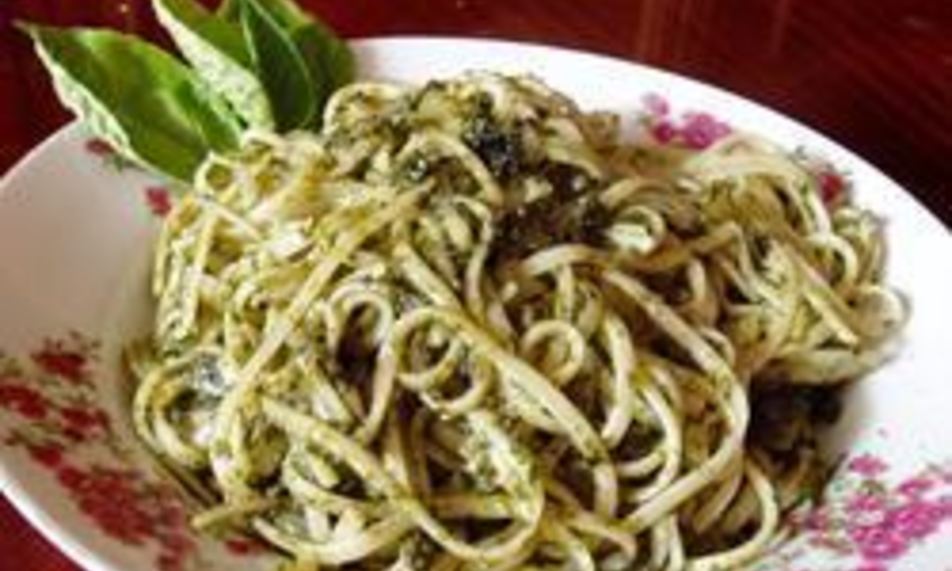 Рецепт макарон с соусом песто