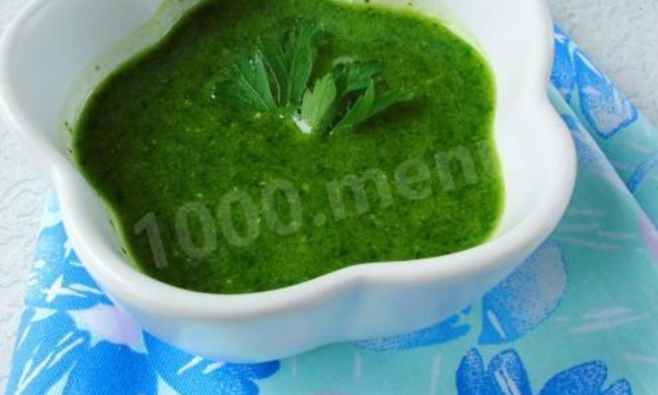 Рецепт соуса песто из петрушки и черемши