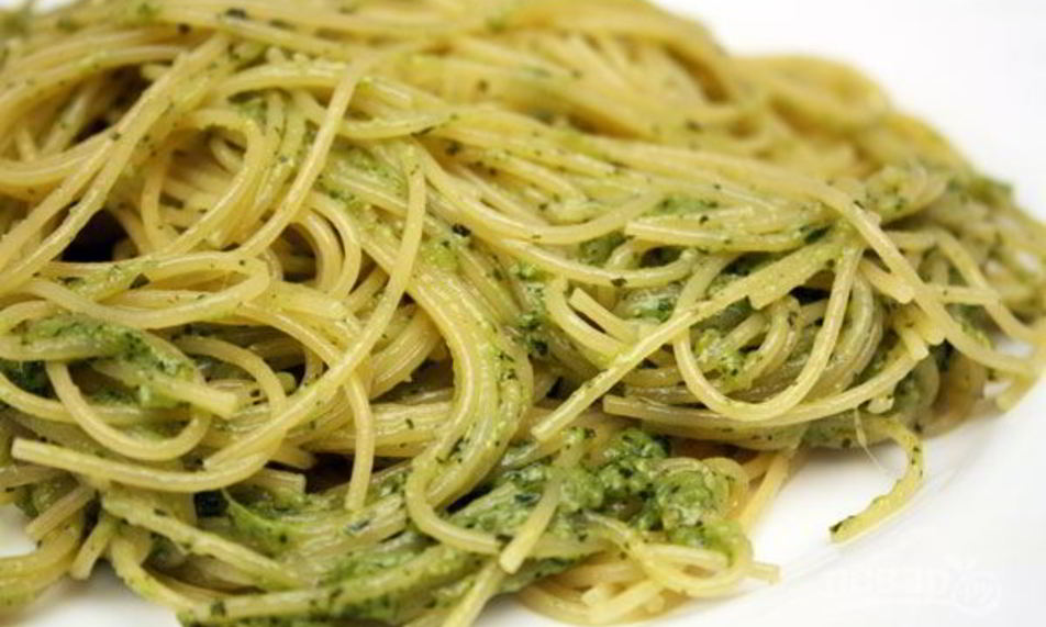 Рецепт спагетти с соусом песто