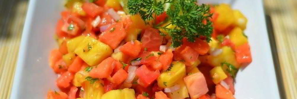 Сальса из ананаса и папайи