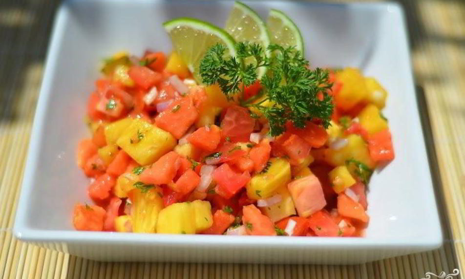 Рецепт сальсы из ананаса и папайи