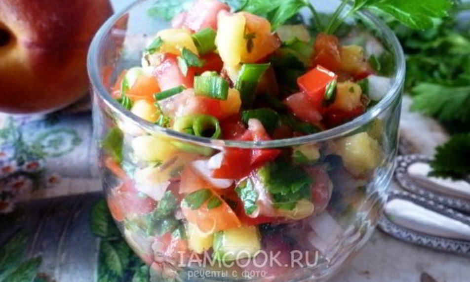 Рецепт сальсы с персиками