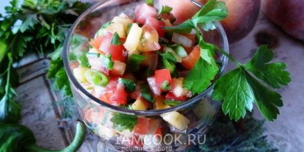 сальса с персиками