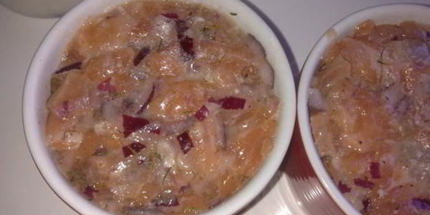 тартар из слабосоленого лосося