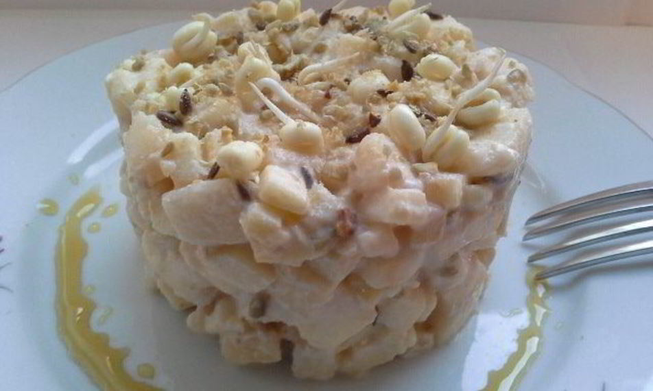 Рецепт тартара с грушей и яблоком