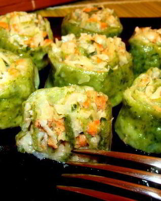 Теплый тартар ролл из семги