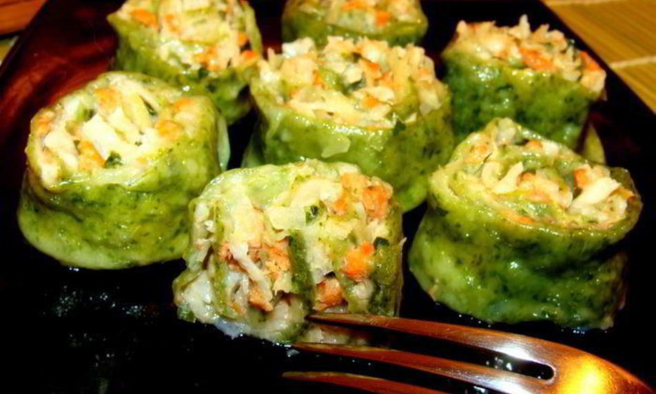 Рецепт теплого тартара ролл из семги