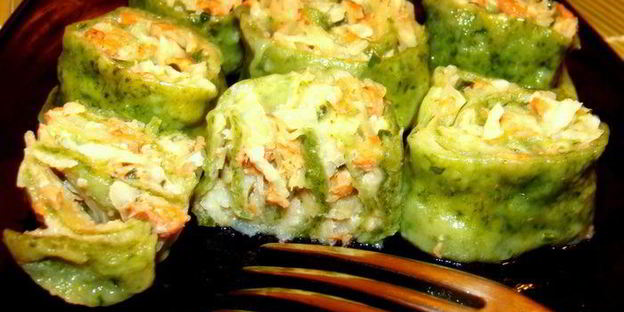 теплый тартар ролл из семги