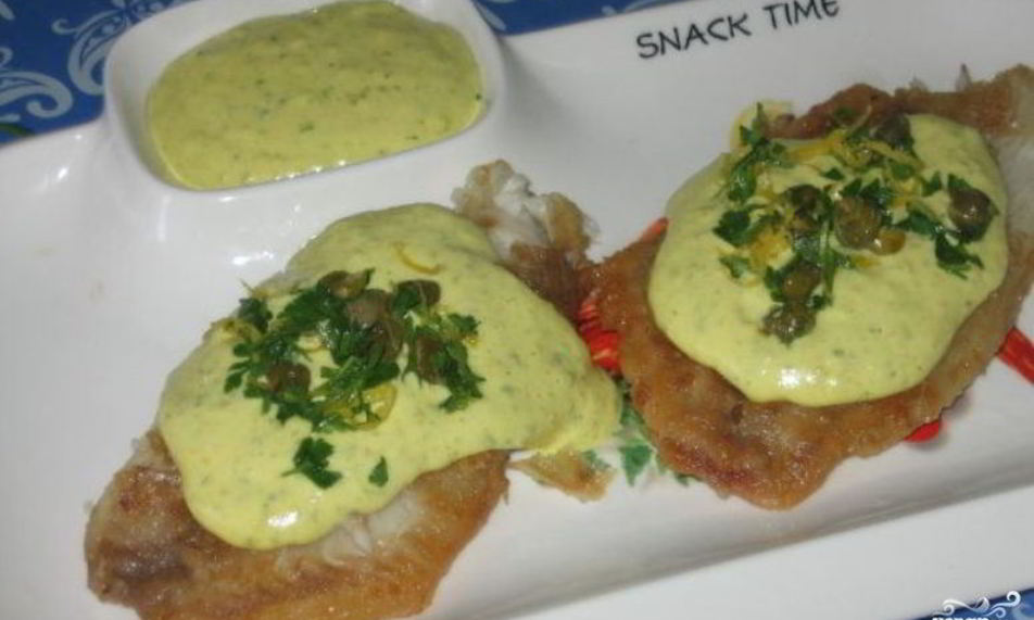 Рецепт трески под соусом тартар