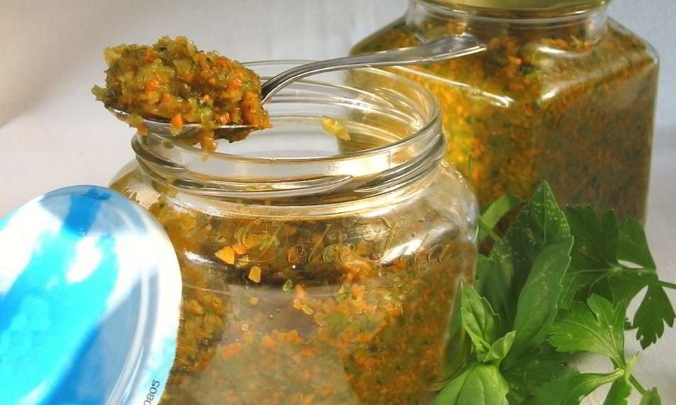 Рецепт ароматной овощной заправки дли супова и других блюда