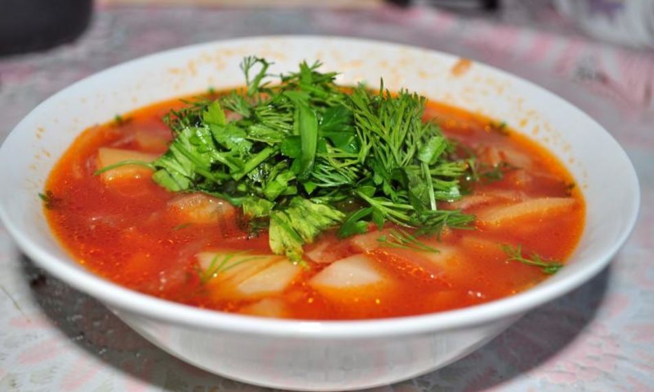 Рецепт борща без мяса в мультиварке