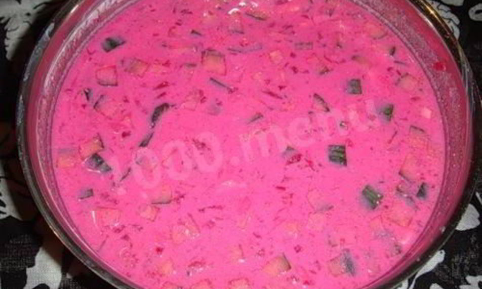 Рецепт борща холодного с рыбой и редькой