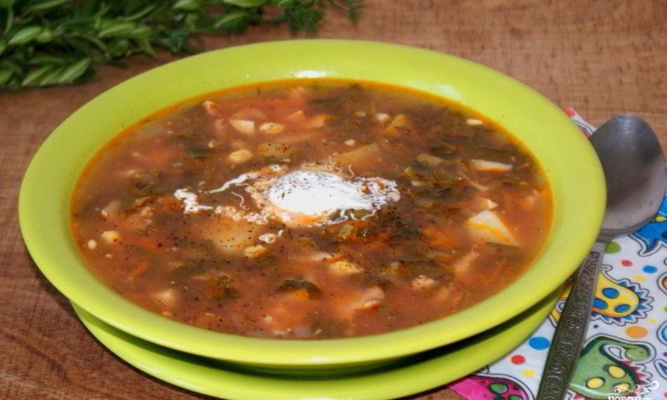 Рецепт борща на курином бульоне