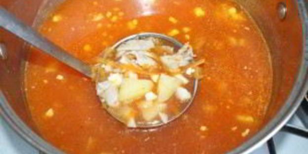 борщ на курином бульоне