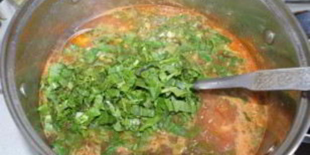 борщ на курином бульоне