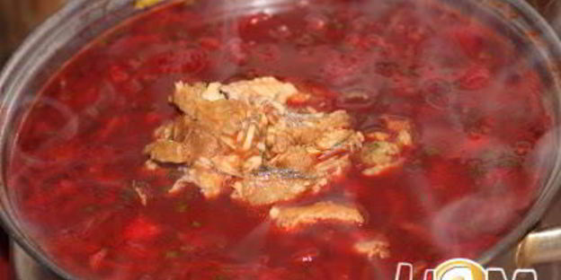 борщ с бычками по-одесски