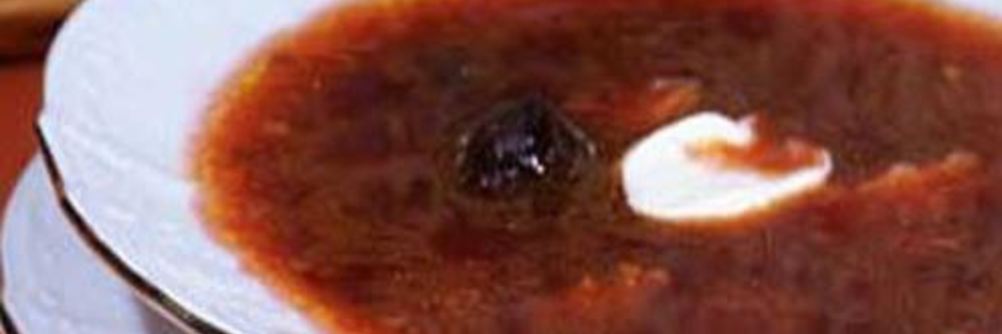 Борщ с черносливом