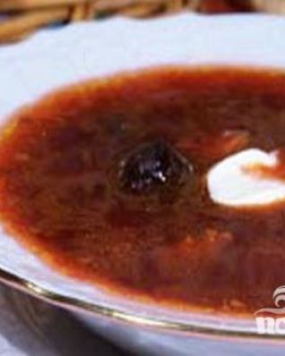Борщ с черносливом