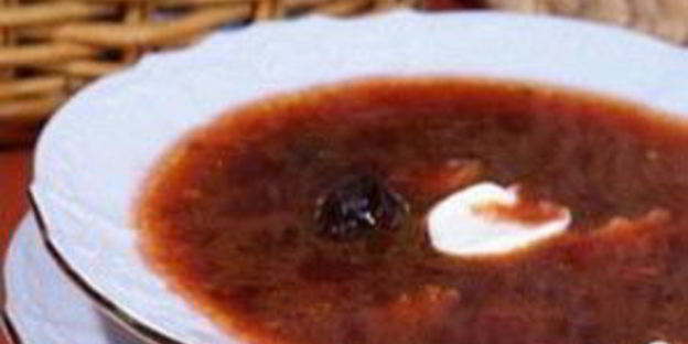 борщ с черносливом