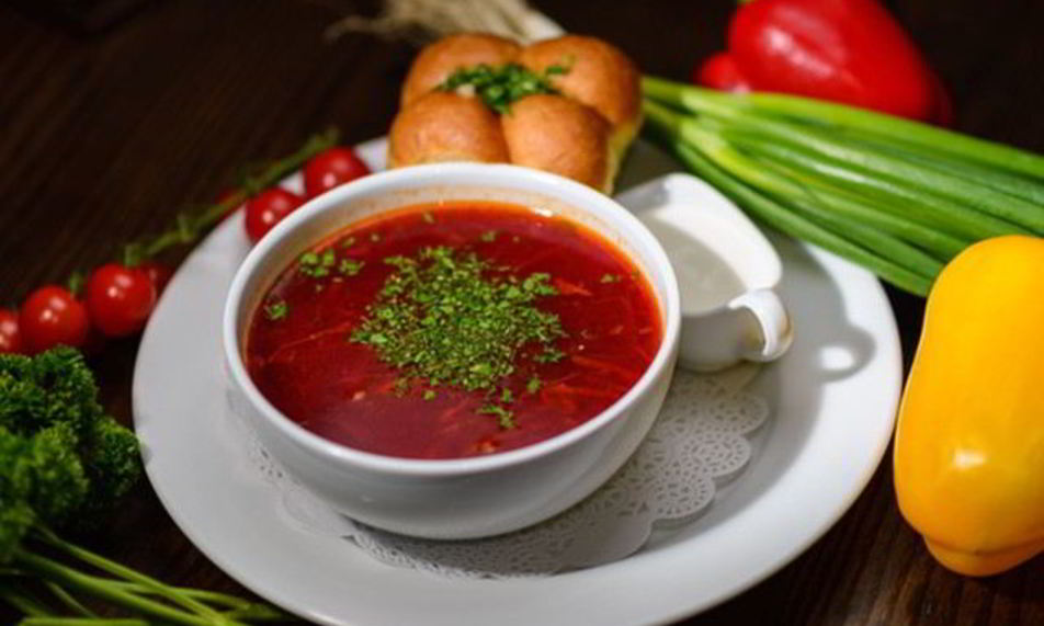 Рецепт борща с чесноком и зеленью