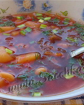 Борщ с фасолью