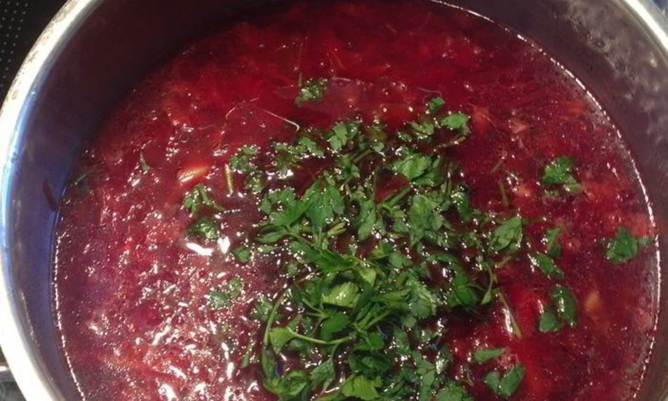 Рецепт борща с гренками