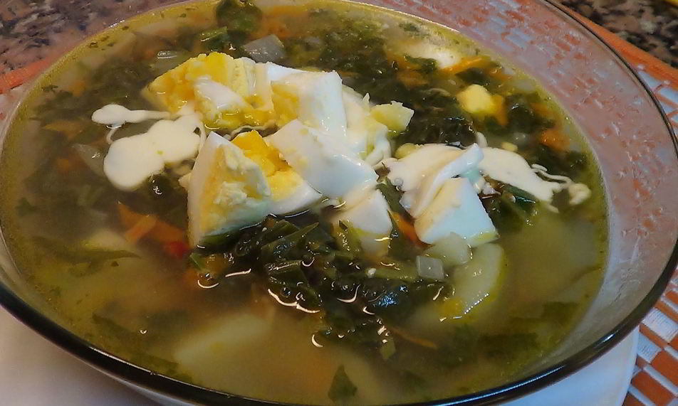 Рецепт борща с капустой и щавелем