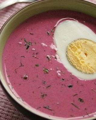 Борщ с кислым молоком