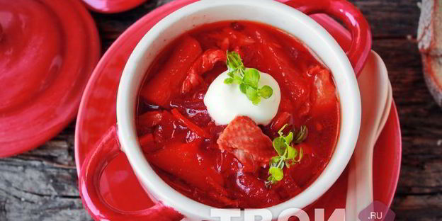 борщ с курицей