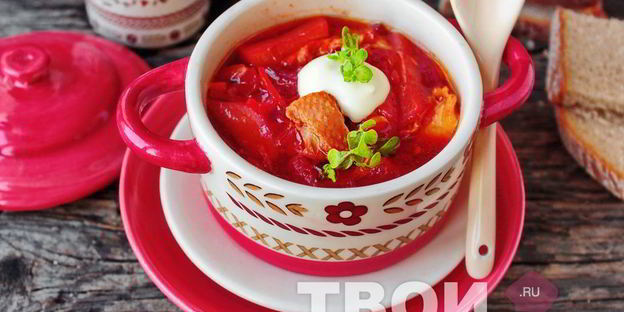 борщ с курицей