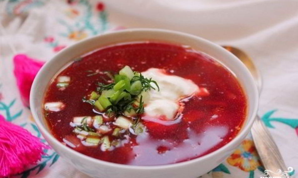 Рецепт борща с вишней